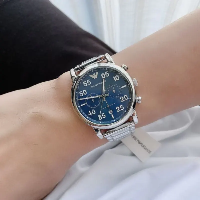 Emporio Armani Luigi Chronograph Blue Dial Men's Watch | AR11132